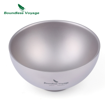 Boundless Voyage Titanium Double-Wall Camping Backpacking Bowl