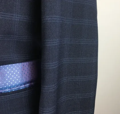 Men's Royal Blue Plaid Suit