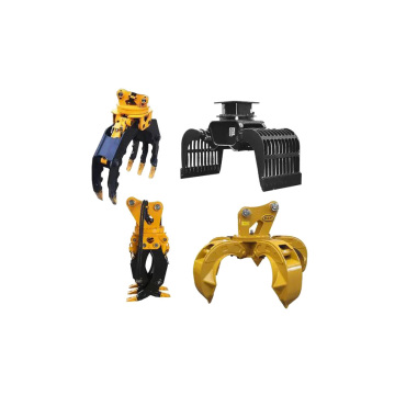 Excavator Lotus Forma Grapper con imán para la clasificación de chatarra