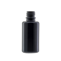Frasco de vidro cilíndrico preto de 30 ml/1 oz com gargalo 18/410