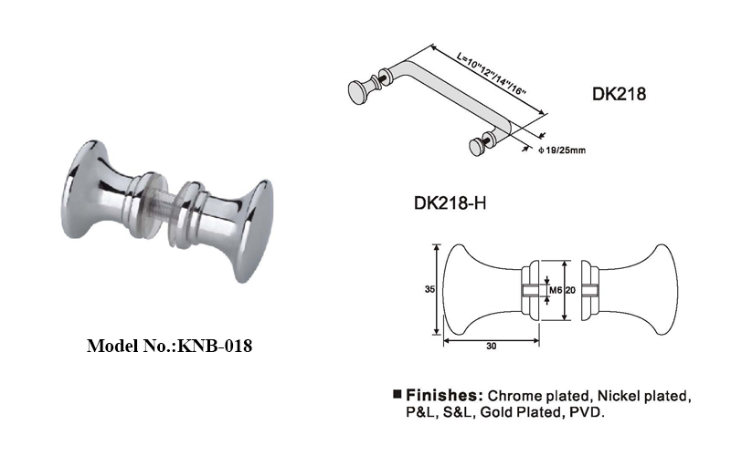 Double Sided Glass Door Knobs