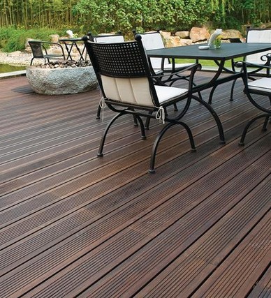 Bamboo Outdoor Decking Carbonized Strand Woven Highly Durable Bamboo Outdoor Material