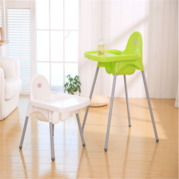 Cadeira de jantar de plástico ajustável para bebê