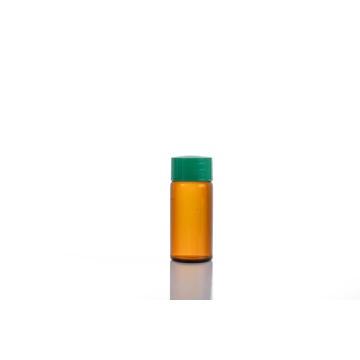 22mm plastic capped brown glass bottle