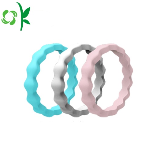 Wavy Silicone Ring Personlighet Bästa Kvalitet Bröllop Ringar