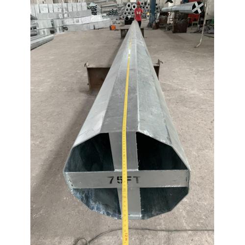 China 75FT hot dip galvanized steel pole Manufactory