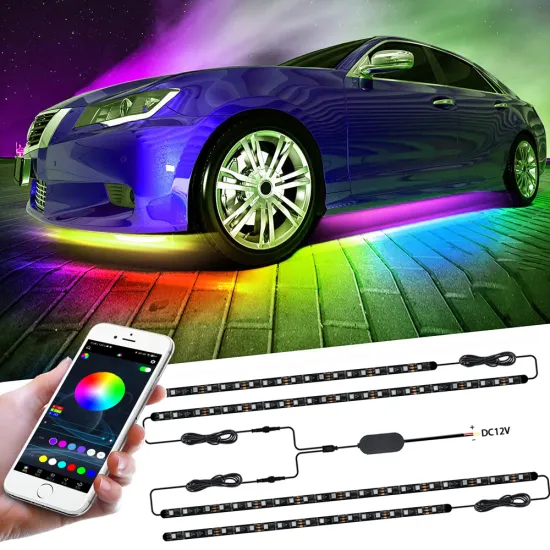 Waterproof RGB LED Strip Light Underbody Exterior ambient Lighting Kit Multi-colored Remote Control Car Underglow Lights