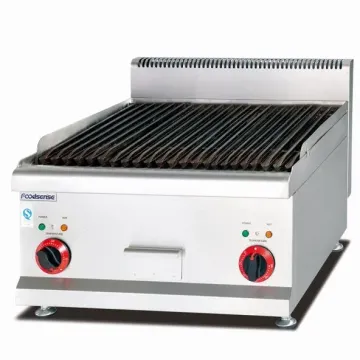 Counter Top Kitchen Equipment Electric Lava Rock Grill with Cabinet