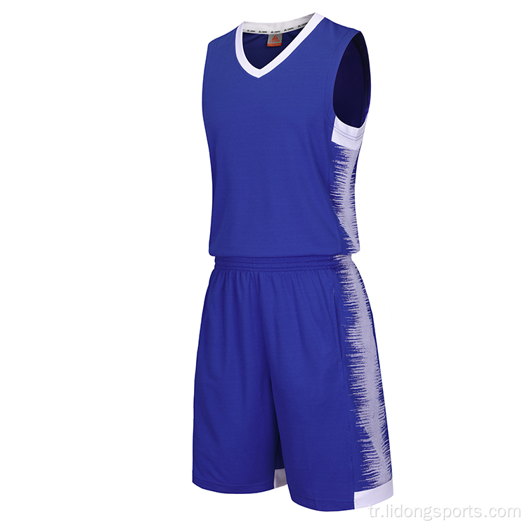 Yüksek kaliteli% 100 polyester moda basketbol formaları