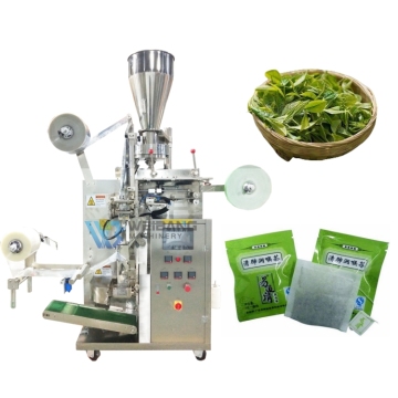 Automatische Teebeutel -Beutelpackmaschine mit Faden und Tag