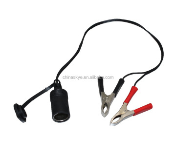Car Cigarette Lighter Socket to Battery Cable Adapter with Clips CS-06