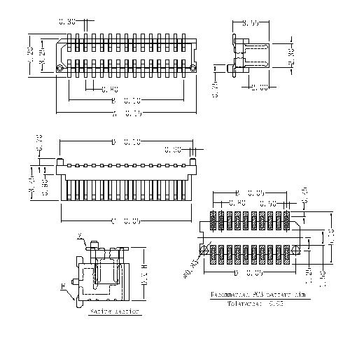 0.8mm Board to Board connector,male, mating Height=4.5~5.2mmBB0.8M-XXXX01