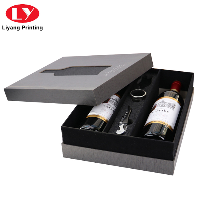 صندوق تخزين النبيذ من الورق المقوى الفاخر