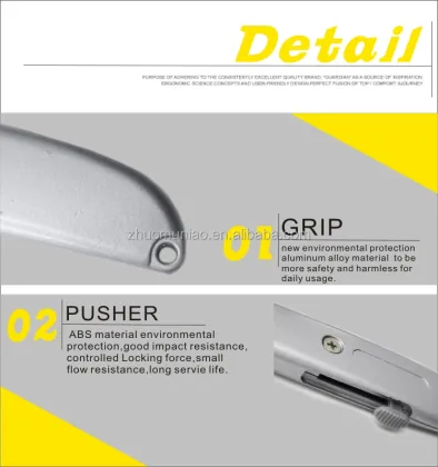 Aluminum Fixed Blade Knives Safety Box Cutter Tools