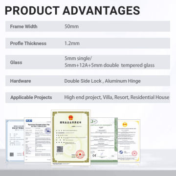 European Style Aluminum Alloy Casement Door for Home