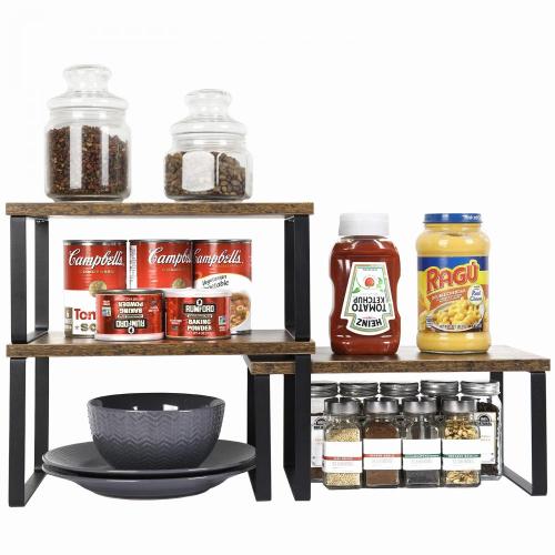 4 Packs Expandable Counter Top Racks for Kitchen