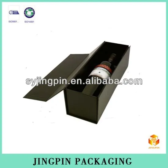 customized foldable red wine cardboard box with matt