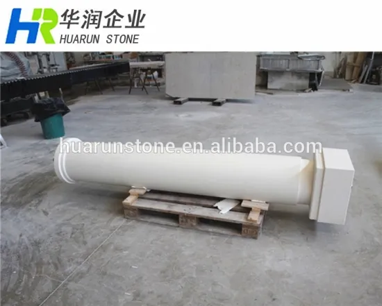 Natural White Limestone Stone Column