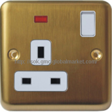 W82 series——1G switched 13A BS socket W/Neon