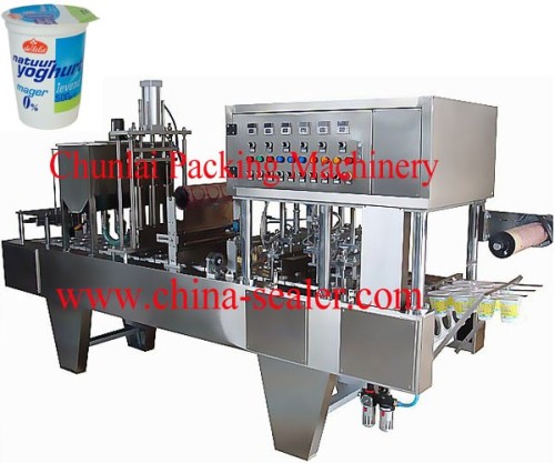 Automatic cups juice/jelly beverage filling sealing machine