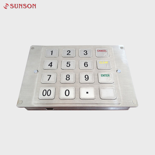 ขายร้อน ATM Braille Pin อุปกรณ์ป้อนข้อมูล Pinpad โลหะ
