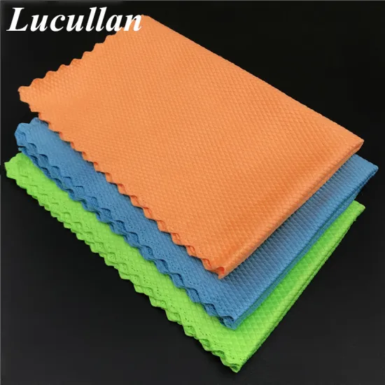 30x40cm Lint Free Car Care Windows Glass Mirror Chrome Polishing Towel French Terry Cloth Microfiber Glass Towel