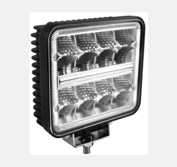 24V 12V Super Bright LED Work Light - White-Fixed Amber Flashes
