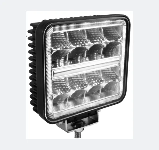 24V 12V Super Bright LED Work Light - White-Fixed Amber Flashes