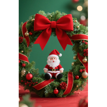 Outdoor christmas wreaths with lights