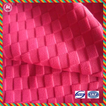 Custom Make Grid Jacquard Nylon Lycra Fabric for Bras