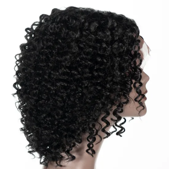 Mongolian Hair Lace Frontal Wigs 13x4  Pre Plucked Bleached Knots Wigs 150 HD Remy Hair Closure Curly Wig