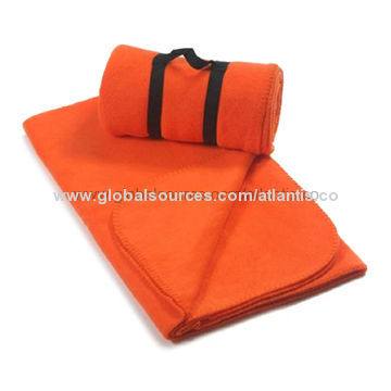 Fleece Blankets, Made of 100% Polyester, with Embroidered Logo