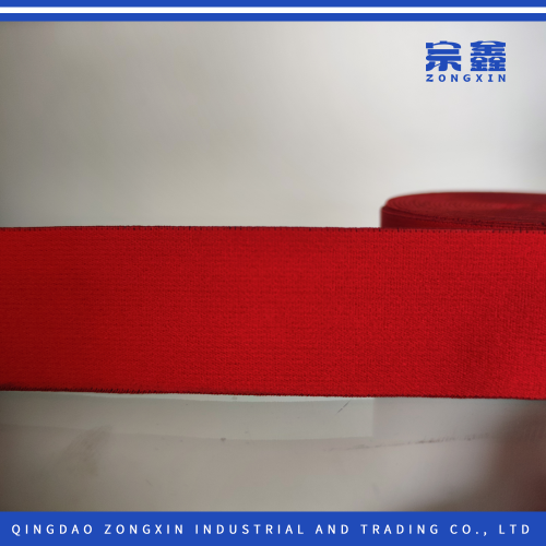 Correia de vestuário de alta elasticidade com tecido elástico liso vermelho