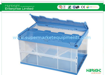 Folding Plastic Collapsible Storage Crate Boxes Hbe-lb-6 600x400x330mm