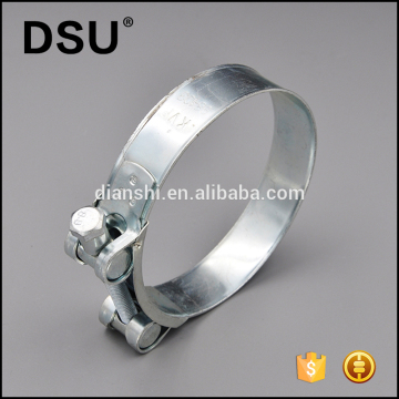 galvanized iron single T-bolt heavy duty hose clamp