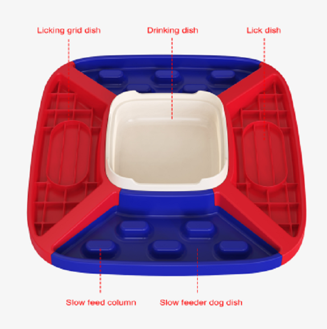 Pet Feeders Drinking Water Slow Food Plate Details 2