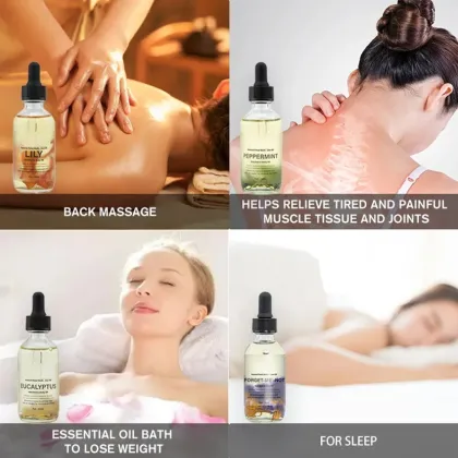 Private Label Organic Essential Oils for Body Care and Massage - Rosemary & Lavender
