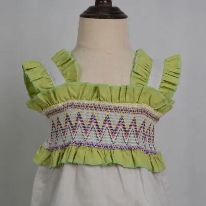 OEM service High Quality Baby Girl Smocked Rompers