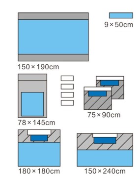 Surgical Drapes Universal Set With Mayo Size Large