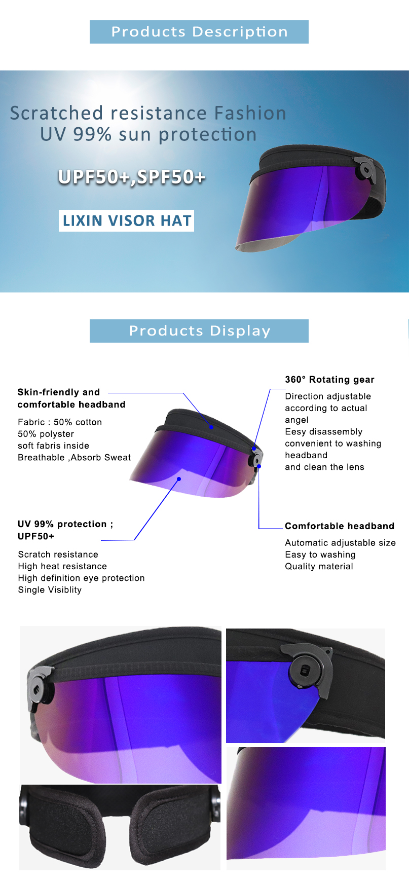 Purple Fashion Visor