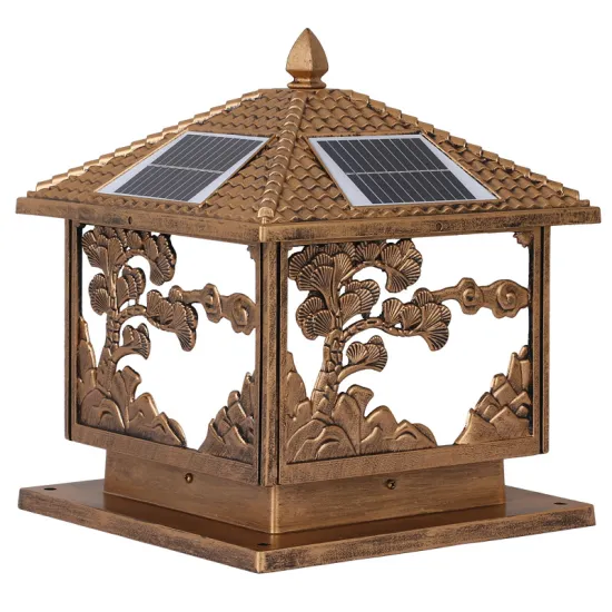 Solar-Powered Garden Pillar Lights for Outdoor Decoration