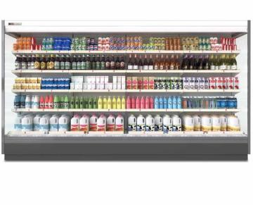 Supermarket  Open Showcase Commercial Refrigerator Drink Display  LED Light