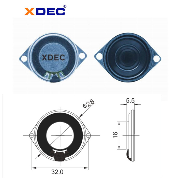 8ohm 0.5w 28mm mylar speaker