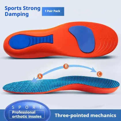 Shock-Absorbing Deodorant Sport Insoles for Men and Women