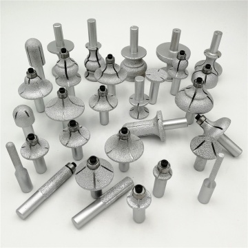 1/2 Inch Shank Vacuum Brazed Diamond Router Bits for Granite & Marble - No.1-31
