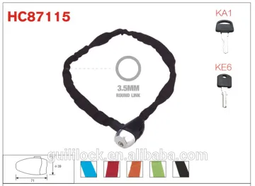 HC87115 Colorful Chain Lock with Cloth