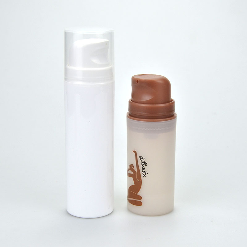 30 ml 50 ml de plástico vacío Embalaje cosmético Botella de cuidado de la piel PP Sin aire presionado bomba prensada