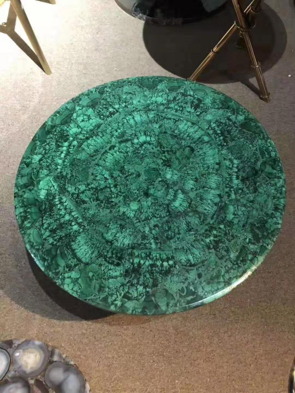 الملكيت طاولة جانبية خضراء