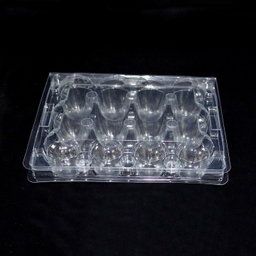 Wholesale 12 Holes Plastic Disposable Clamshell Blister Trays for Quail Eggs