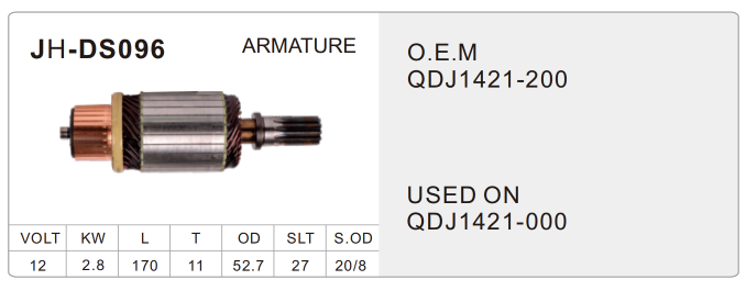 starter parts- JH-DS096-X